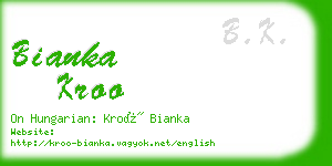 bianka kroo business card